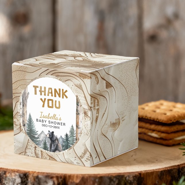Ballotins Ours Rustique Woodland Aventure Baby shower Favori (Gift Box)