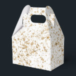 Ballotins Paillet or élégant et magnifique<br><div class="desc">Fond blanc avec éclaboussures et paillettes d'or beau coffret cadeau de mariage !</div>