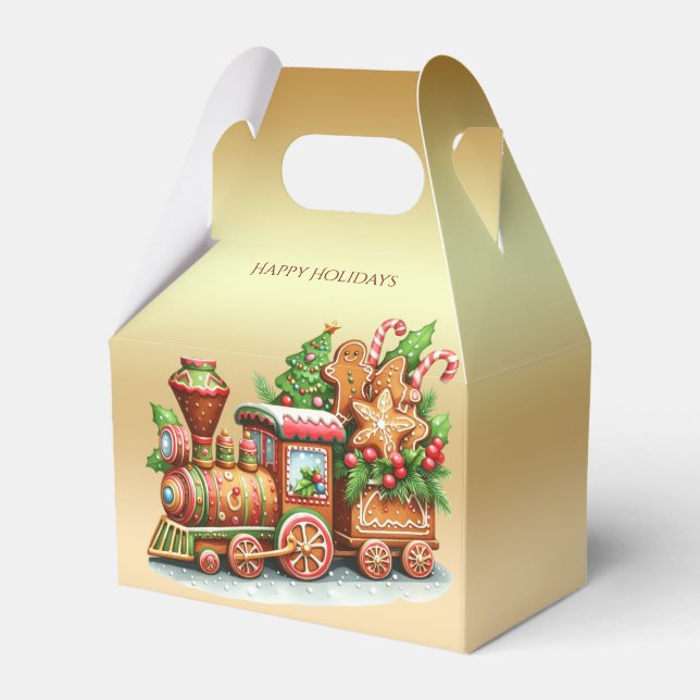 Ballotins Pain d'épices Train Vacances Boîte cadeau (Verso)