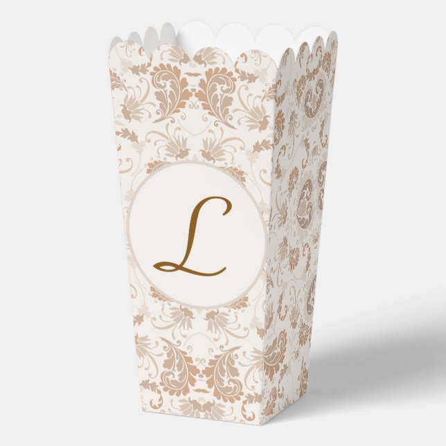 Ballotins Paisley en Beige esthétique moderne Tan Brown Init (Recto)