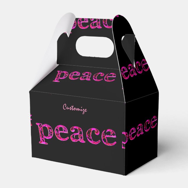 Ballotins paix rose sur noir (Verso)