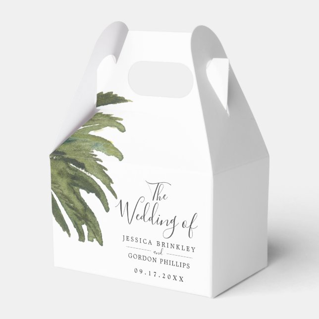 Ballotins Palm Dusty | Mariage Merci blanc Ballotin (Verso)