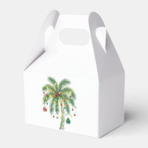 Ballotins Palmier de Noël tropical avec lumières et ornam