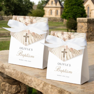 Ballotins Pampas Grass Boho Girl Baptism Party Favoriser boî