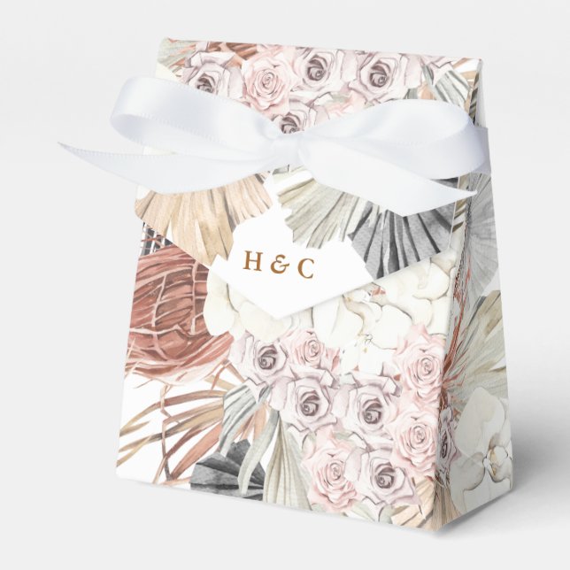 Ballotins Pampas romantique foncé séché Herbe Floral Élégant (Verso)