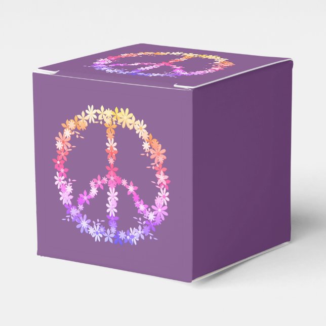 Ballotins Panneau de paix avec fleurs colorées, (Verso)
