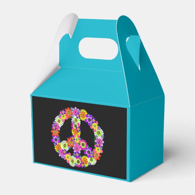 Ballotins Panneau de paix Floral sur noir (Verso)