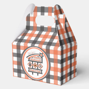 Ballotins Panneau rétro vintage Halloween – Plaid Trick or T