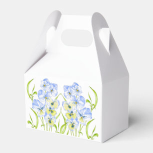Ballotins Pansies bleues Icy sur un Ballotin Gable