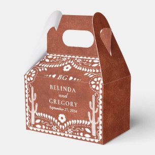 Ballotins Papel Picado Mariage Mexicain Brun Terracotta