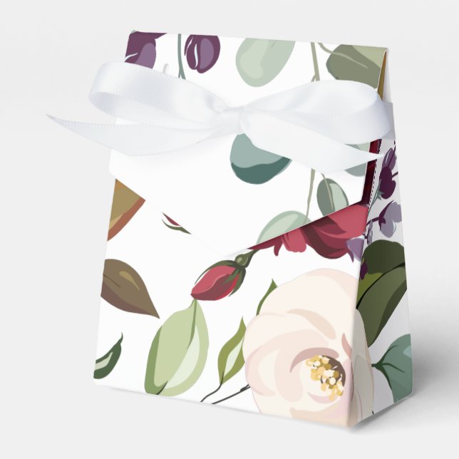 Ballotins Papier de tente Ballotin Roses blanches Or géométr (Verso)