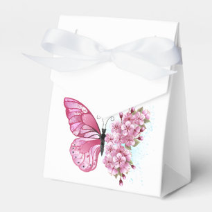 Ballotins Papillon de fleurs avec Sakura rose