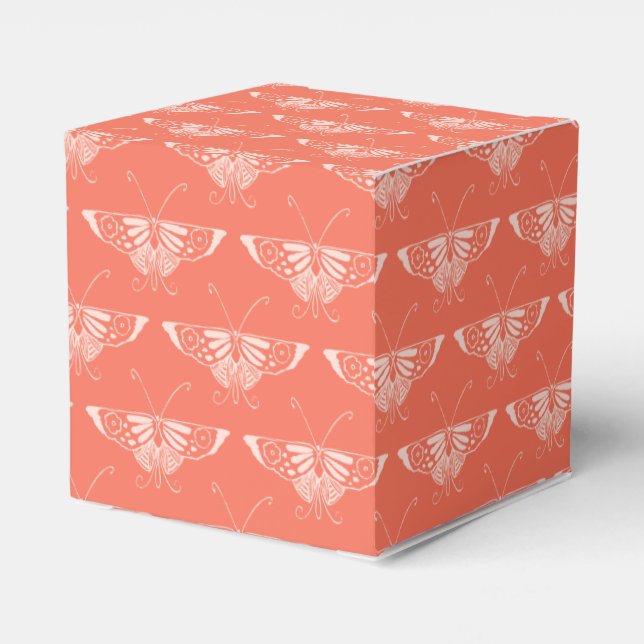 Ballotins Papillon Deco stylisé - corail orange (Arrière)