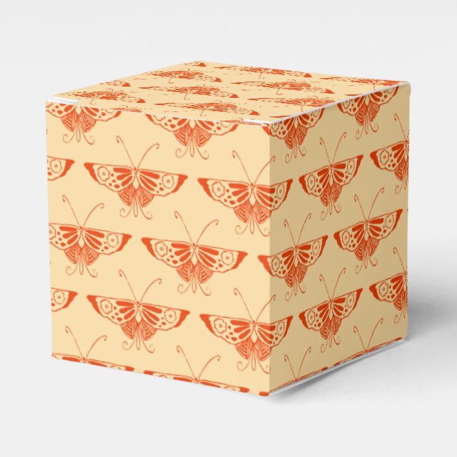 Ballotins Papillon déco stylisé - mandarin orange (Verso)