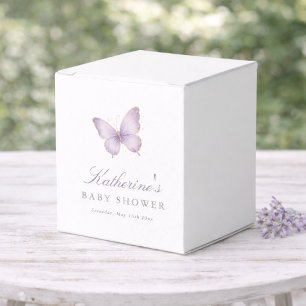 Ballotins Papillon Doré Violet Fille Garçon Baby Shower