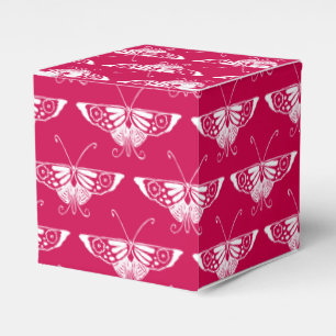 Ballotins Papillon stylisé Déco - rose fuchsia
