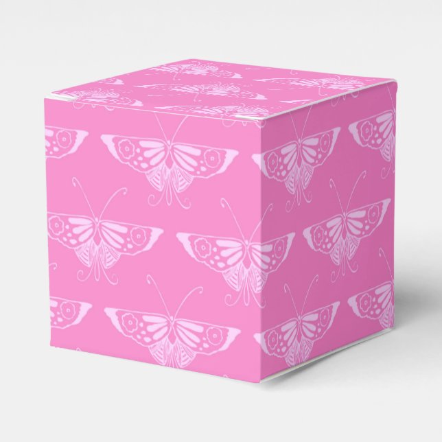 Ballotins Papillon stylisé Déco - rose orchidée (Verso)