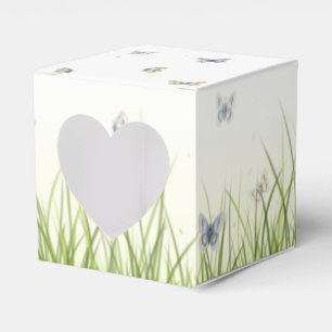 Ballotins Papillons bleus et crème Charming Garden Scene F