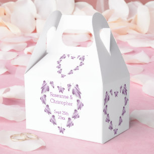Ballotins Papillons de couleur violet Mariage de design