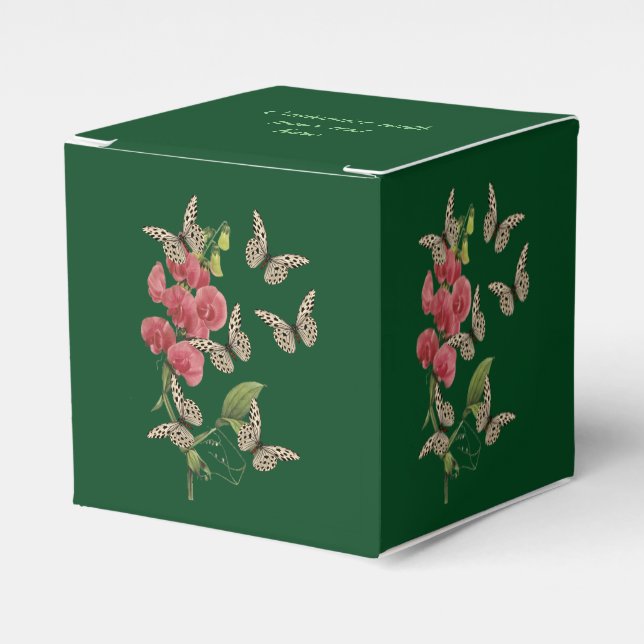 Ballotins Papillons et fleur de pois de senteur personnalisé (Verso)