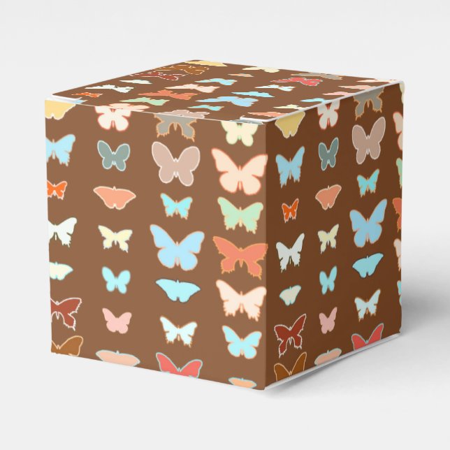 Ballotins Papillons, marron, turquoise et corail (Verso)