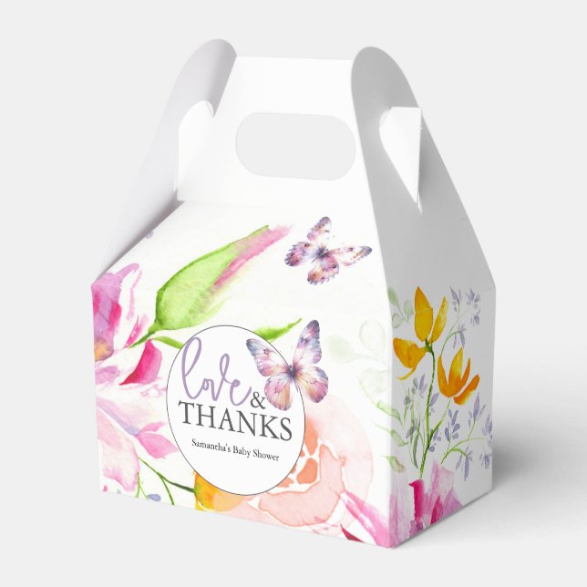 Ballotins Papillons violets ballotin Baby shower (Verso)