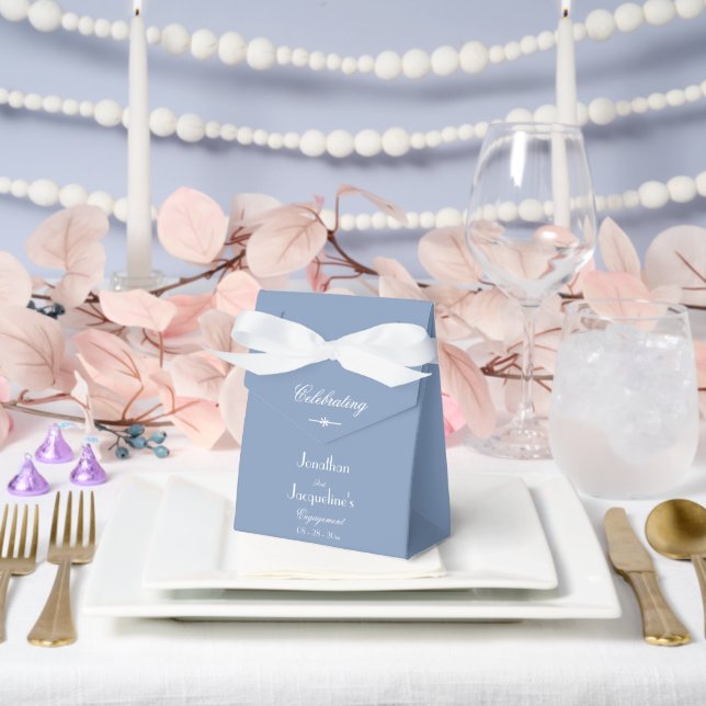 Ballotins Partie d'engagement Élégant chic Dusty Merci bleu (Mariage)