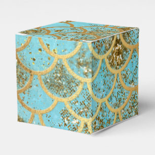 Ballotins Parties scintillant d'or bleu Iridescente Mermaid