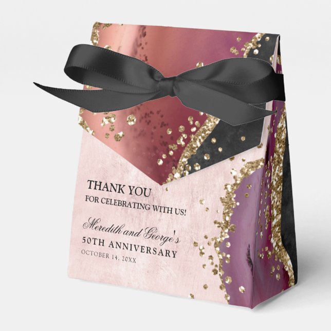 Ballotins Parties scintillant d'or Marbre Agate 50e annivers (Verso)