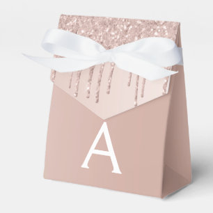 Ballotins Parties scintillant en or rose et monogramme étinc