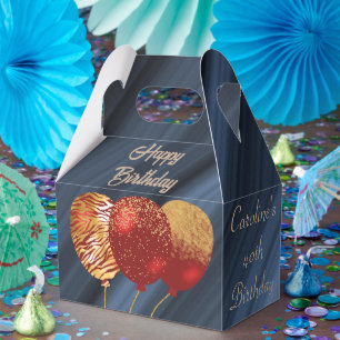 Ballotins Parties scintillant & Gold Red Balloons 40e annive