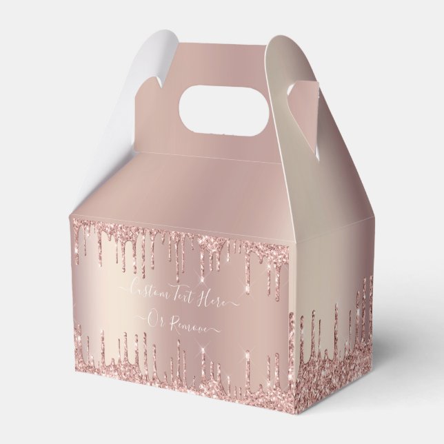 Ballotins Parties scintillant or rose cadeau texte personnal (Verso)