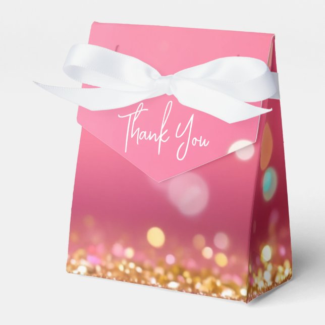 Ballotins Parties scintillant or Rose doux Glam Merci Ballot (Verso)