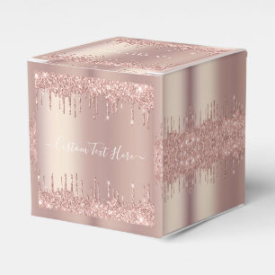 Ballotins Parties scintillant rose Gold Texte personnalisé V