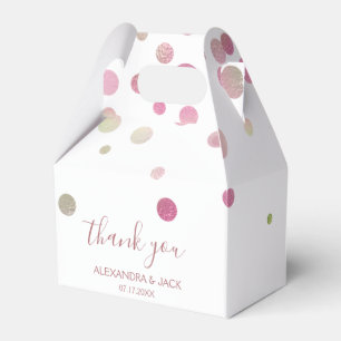 Ballotins Parties scintillant rose or rose Mariage Faux Foil