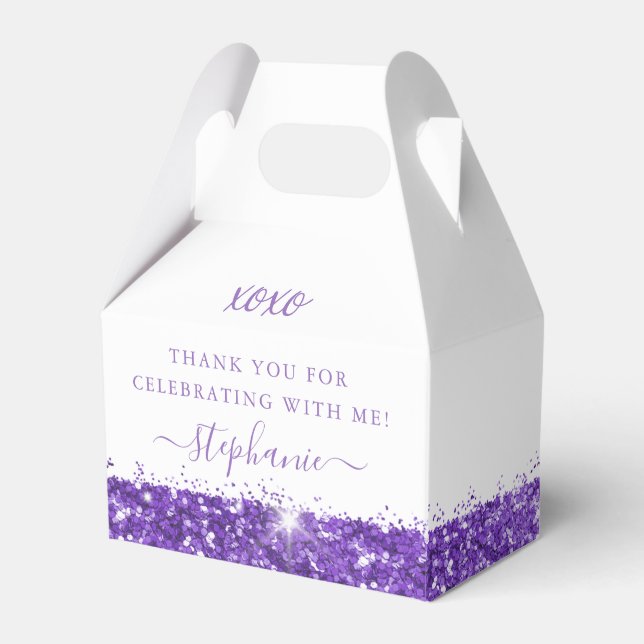 Ballotins Parties scintillant violet Confetti Anniversaire M (Verso)
