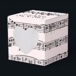 Ballotins Partition de mariage sur fond rose blush<br><div class="desc">Composition musicale sur fond rose blush pour mariage</div>