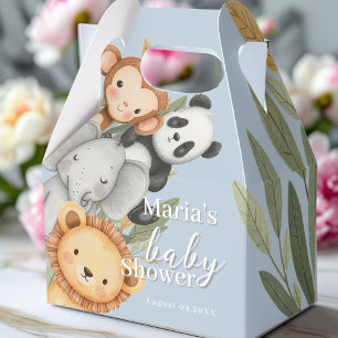 Ballotins Pastel Baby shower tropical Jungle Safari Animaux