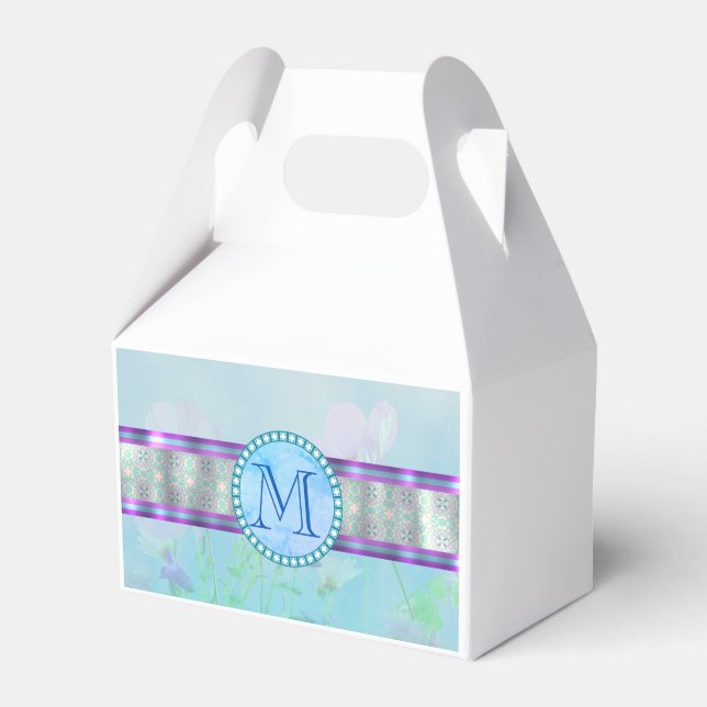 Ballotins Pastel Blue Floral Monogramme (Verso)