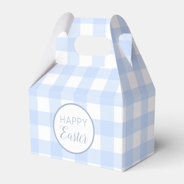 Ballotins Pastel Blue Happy Pâques Plaid Motif (Verso)
