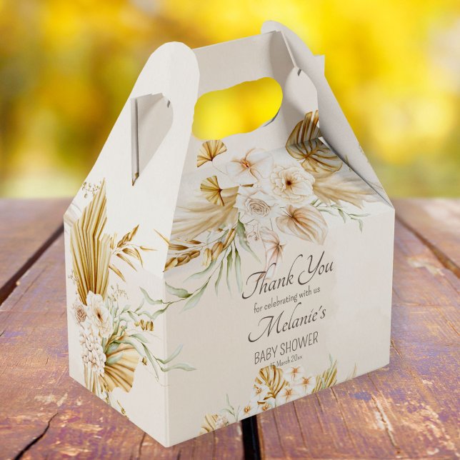 Ballotins Pastel boho doré fleurs séchées bébé (Créateur téléchargé)