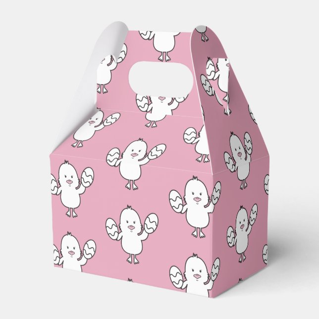 Ballotins Pastel Pink Cute Motif de poussins et d'oeufs de P (Verso)