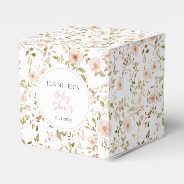 Ballotins Pastel rose petit fleur sauvage bébé douche (Verso)