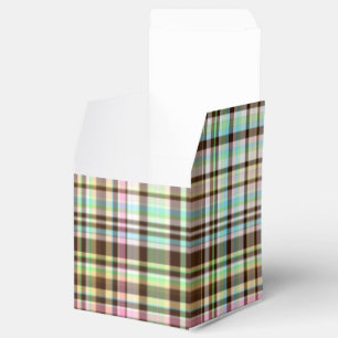 Ballotins Pastels au chocolat Plaid 1-PARTY FAVOR BOX, carré
