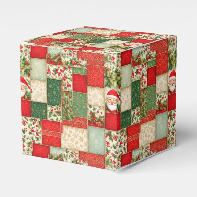 Ballotins Patchwork de Noël en rouge et vert (Verso)