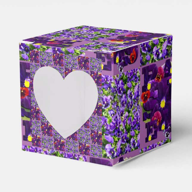 Ballotins Patchwork en Pansons Violettes, (Verso)