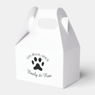 Ballotins Patte de chien noire mariage couple nom date roman