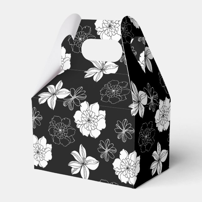 Ballotins Patters de Black & White Floral (Verso)