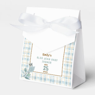 Ballotins Pays En vichy Blue Jean Baby shower Bienvenue