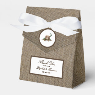 Ballotins Pays Russe Burlap Monogram Mariage